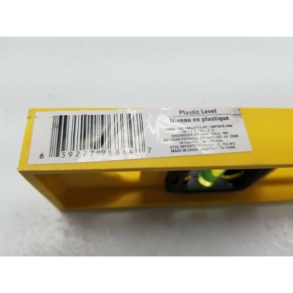 16" Inch Lightweight Plastic Bubble Level Triple Ruler Measure Tool Yellow New - Picture 8 of 10